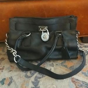 Black leather Michael Kors purse